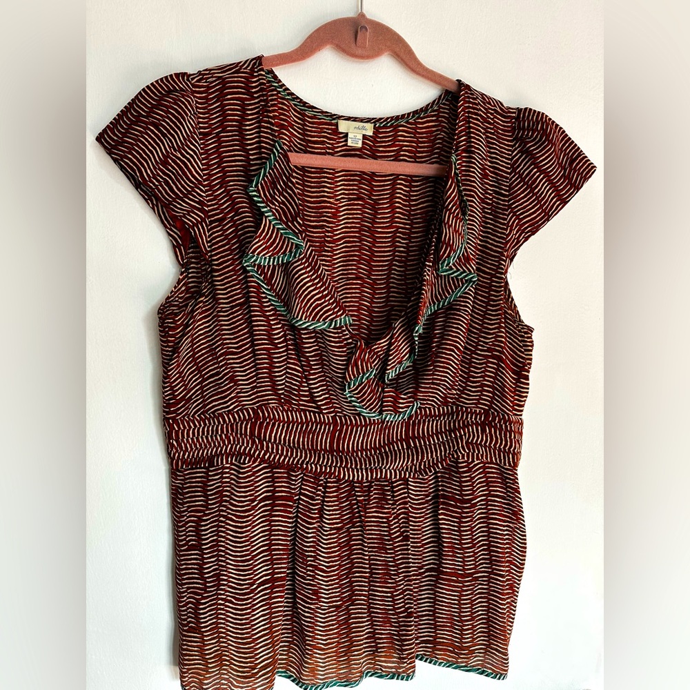 Vintage Anthropologie Silk Blouse size 12